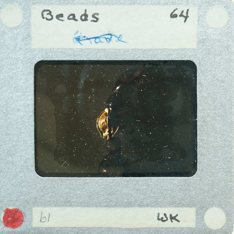 Detail of gold bead.