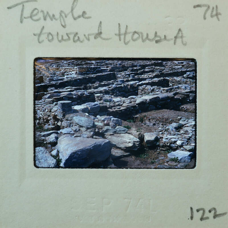 Many stone walls and cross-walls into the distance.