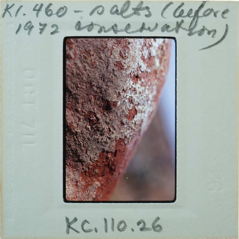 Detail of terracotta breast fragment from side K1.460.