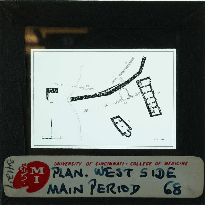 Inked plan of buildings on the western side of Ayia Irini.