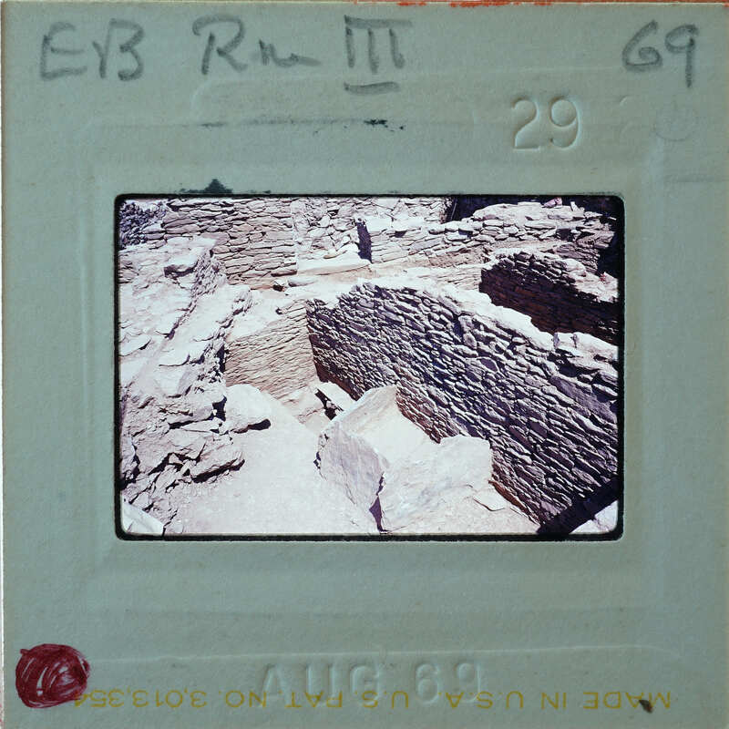 Excavated walls in various directions.