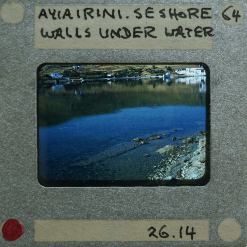 Filmstrip of a photograph showing an underwater view with rocks and water, dated 26/03/14.