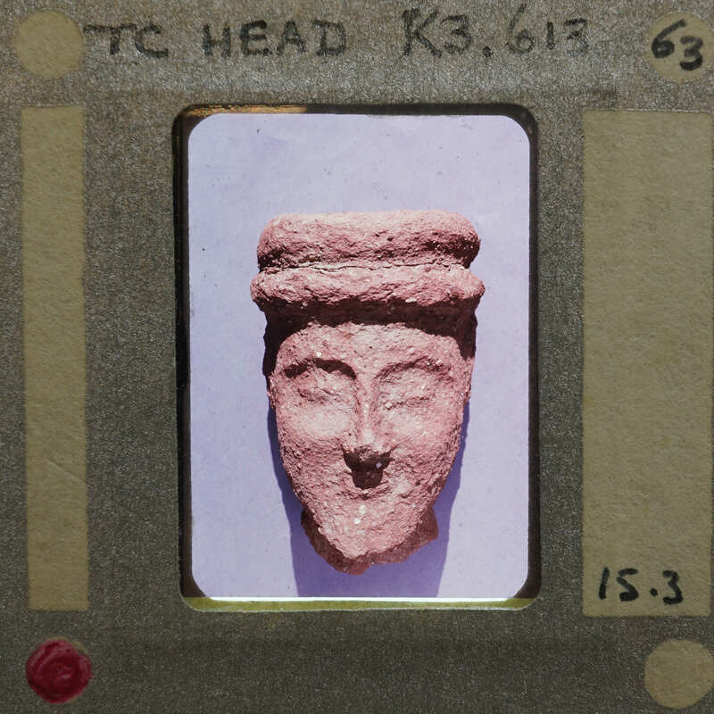 Terracotta head (K3.613) from front.