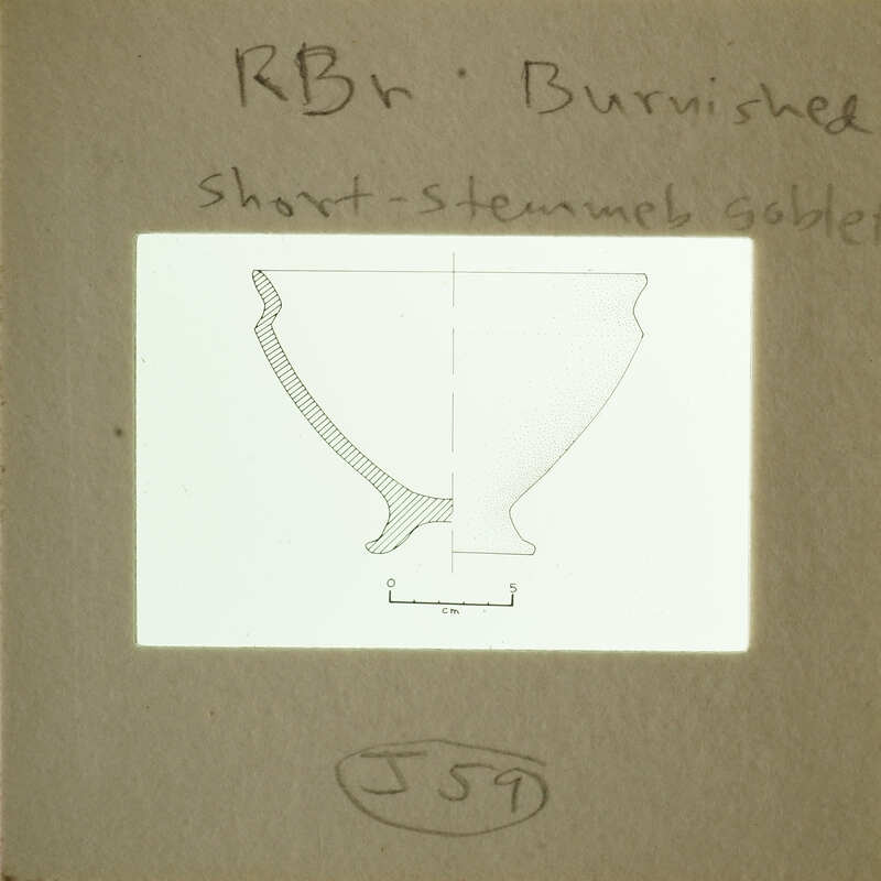 Diagram of a short-stemmed bowl with measurements and annotations on a white background.