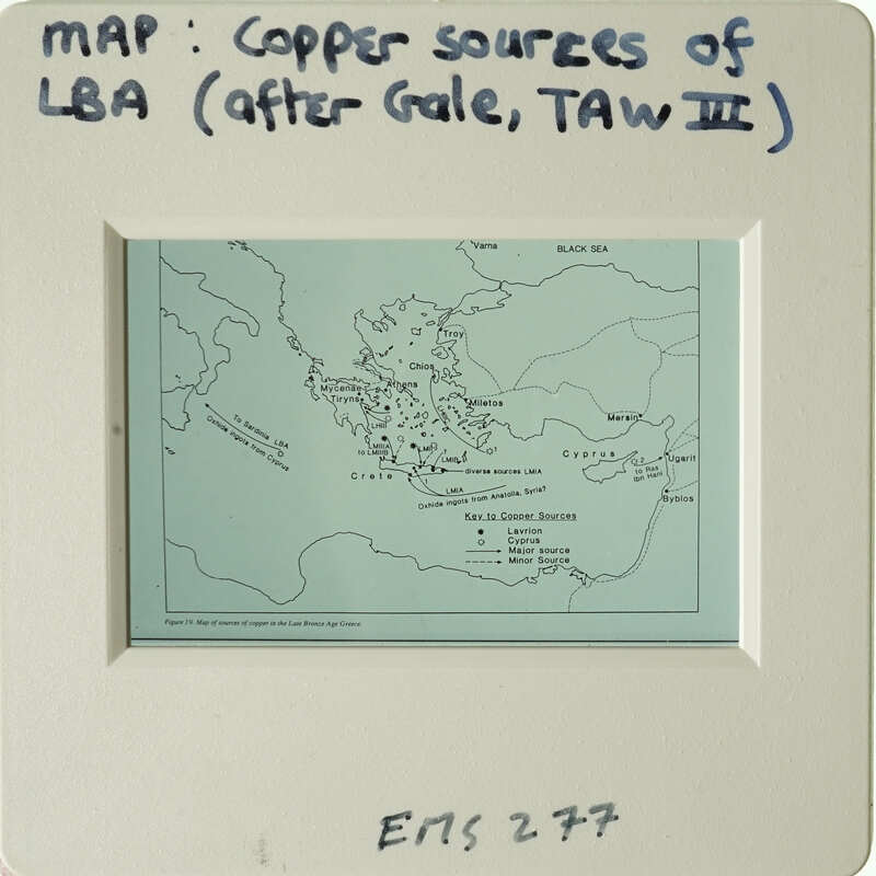 Map showing copper sources in LBA, with annotations and labels.