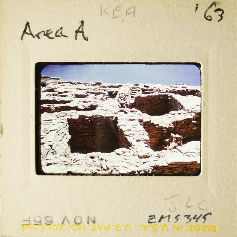 Old stone ruins with visible holes and crevices.