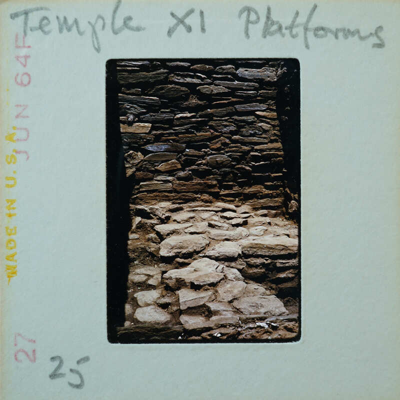 Stone walls with platforms.