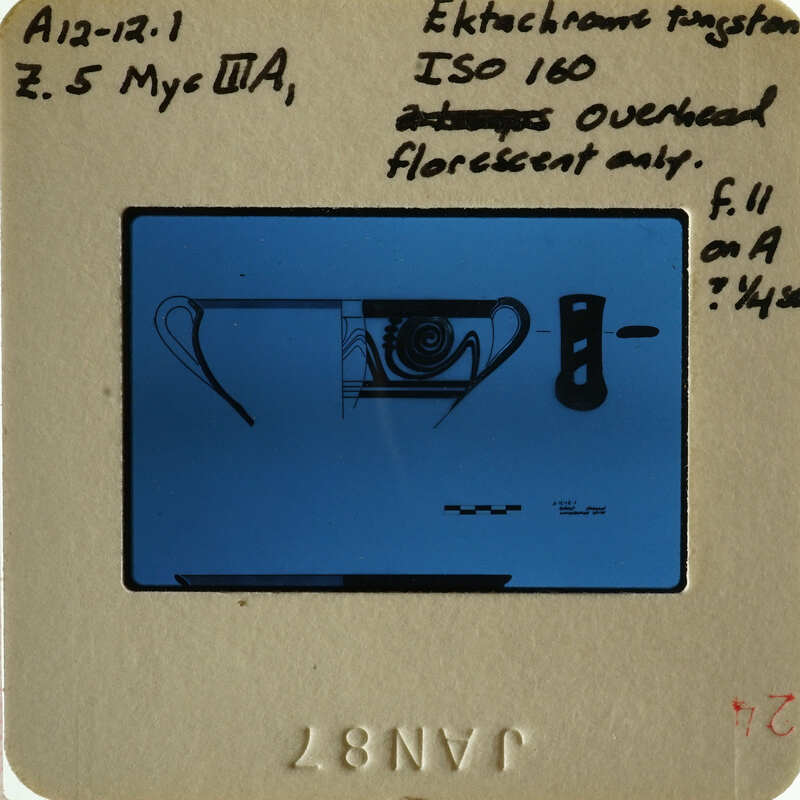 Photo of drawing of Mycenaean pot.