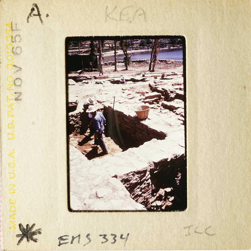 Archaeologists working on excavating ancient ruins.