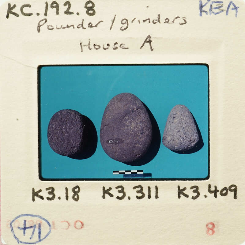 Four rocks displayed on blue background with white labels and numbers.