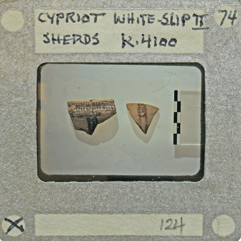 Two pottery fragments of white slip sherds K.4100.