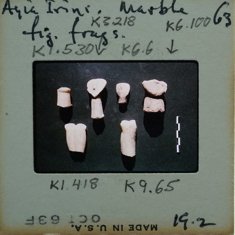 Assortment of marble Cycladic figurines.