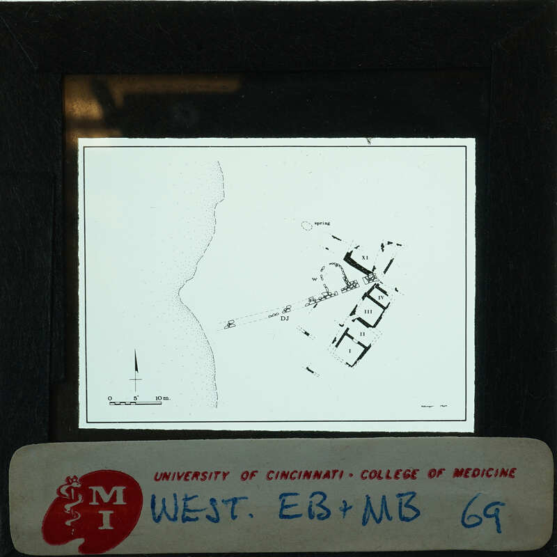 Inked plan of buildings on the western side of Ayia Irini.