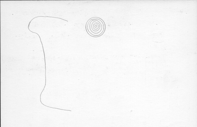 Index card with typed and handwritten information, sometimes including a sketch, of pottery from an excavation.