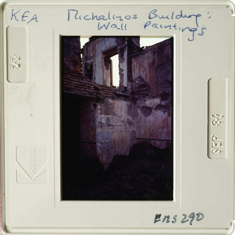 Old building with damaged walls and roof.