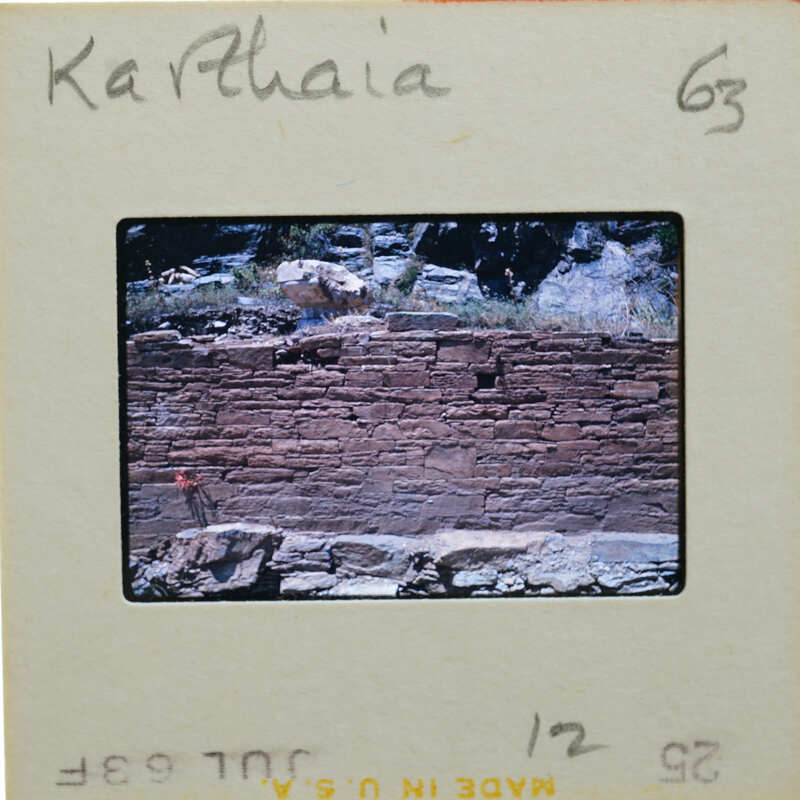Slide of a stone wall.