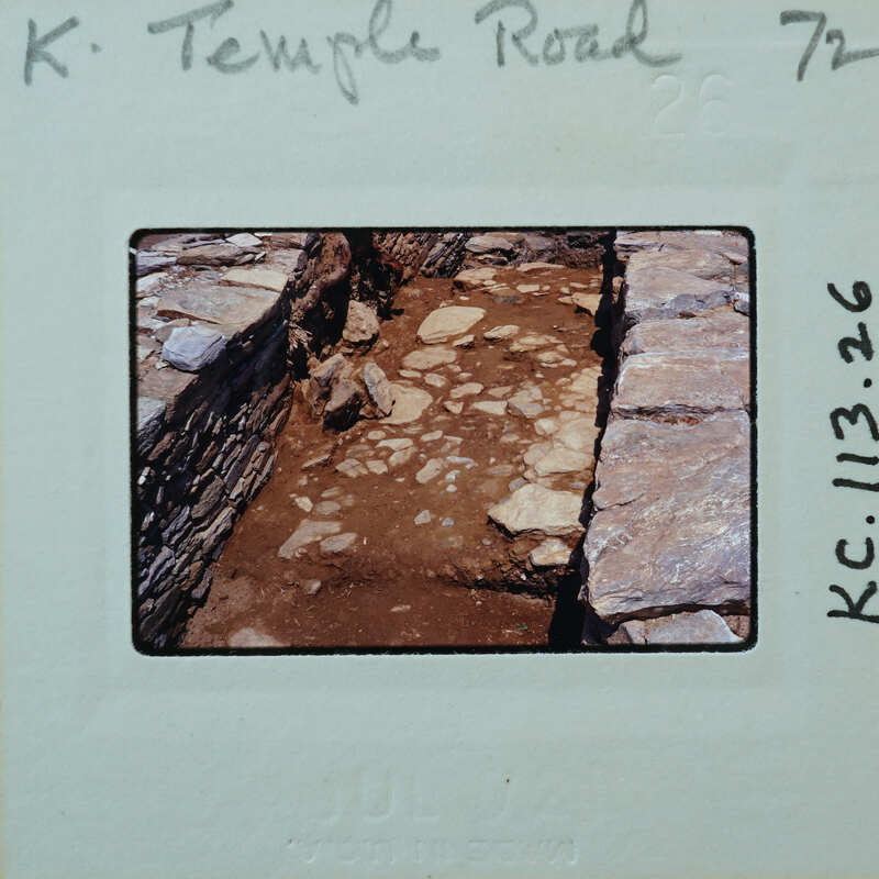 Parallel wall with surface between them.