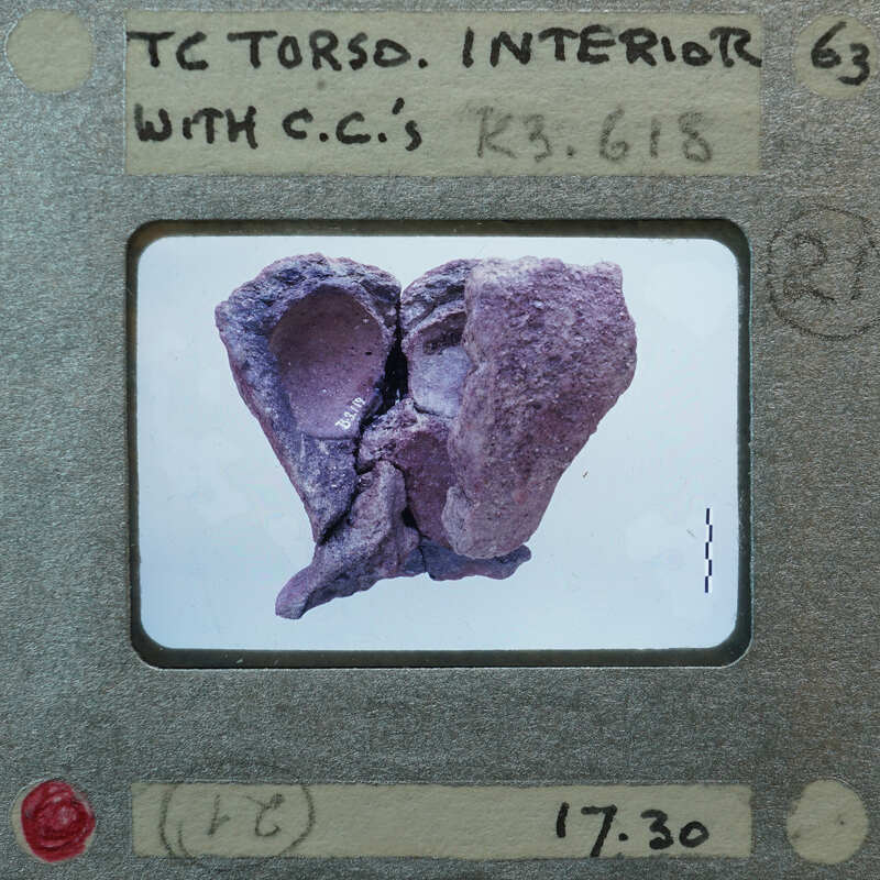 Partially reassembled terracotta fragment showing joins K3.618.