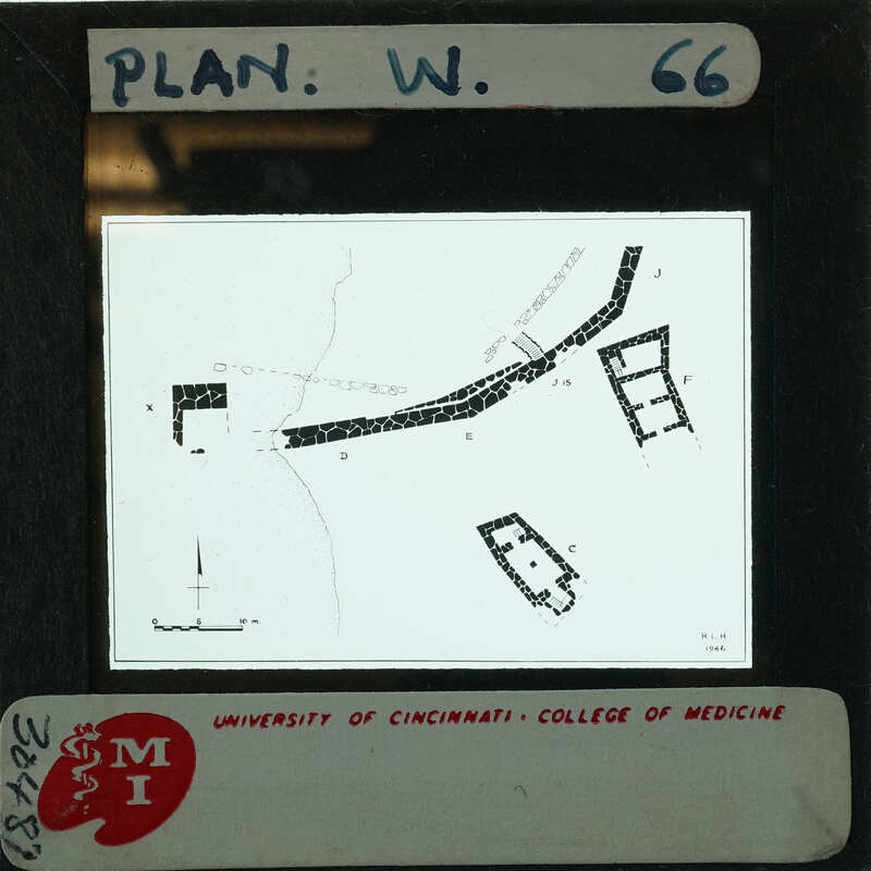 Inked plan of buildings on western side of Ayia Irini.