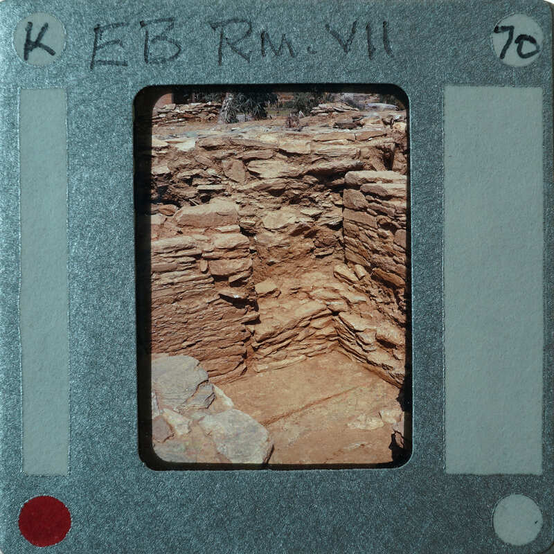 Excavated walls with a doorway.