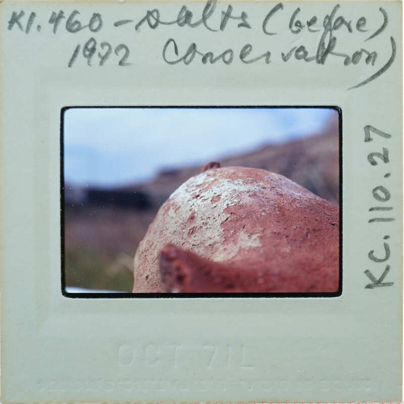 Detail of terracotta breast fragment from side K1.460.