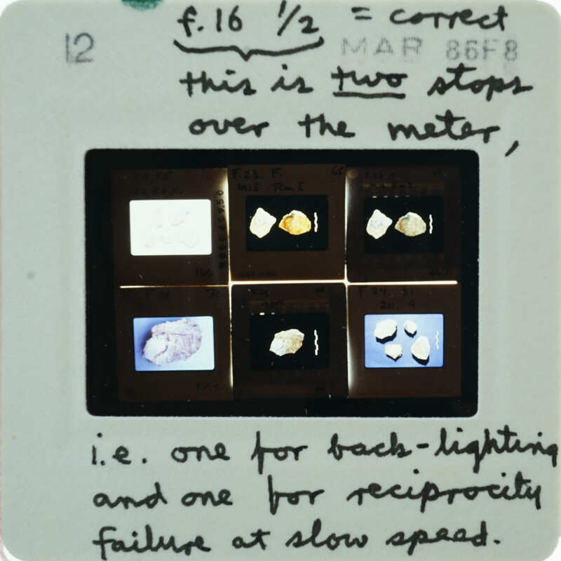 A slide with images of frescoes with handwritten notes on the top and bottom.