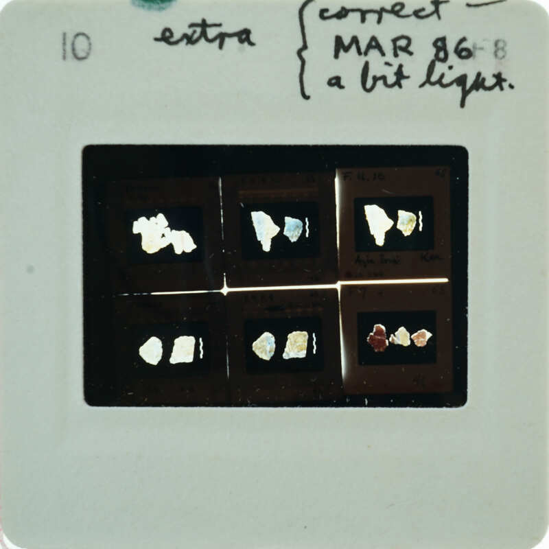 A film strip with nine images of various frescoes.