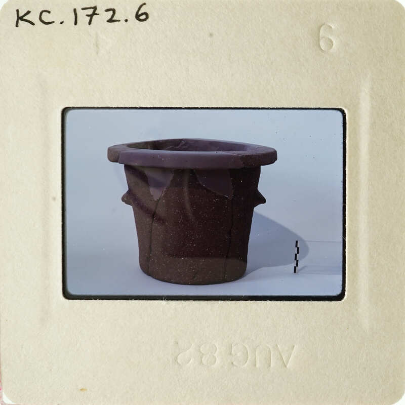 A photograph of an object with a torn edge, possibly a piece of paper or fabric, on a white background.