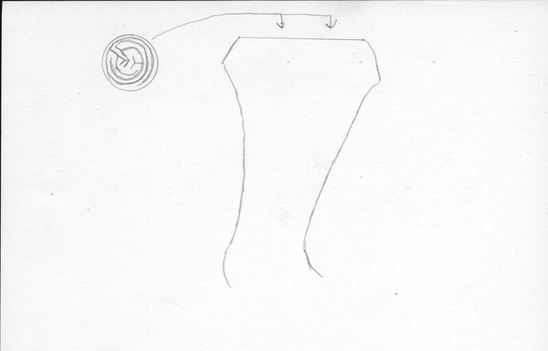 Index card with typed and handwritten information, sometimes including a sketch, of pottery from an excavation.