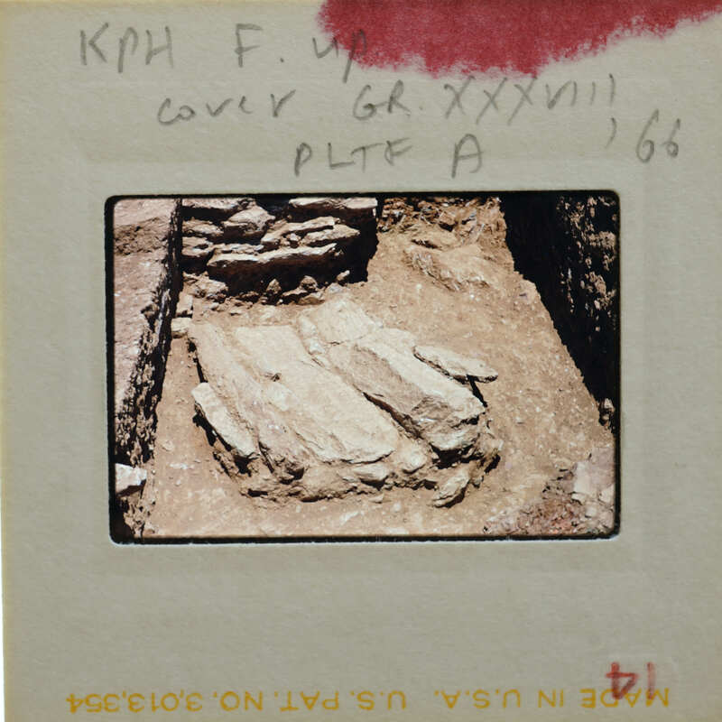 A photograph of large stone slabs on a surface.