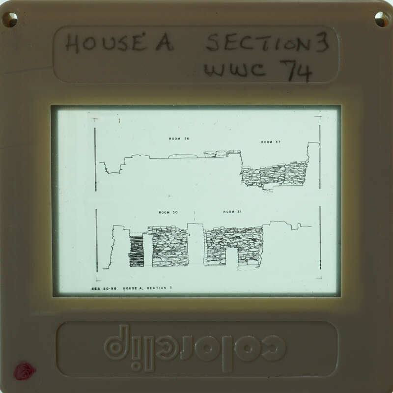 Two section plans of the walls of House A.