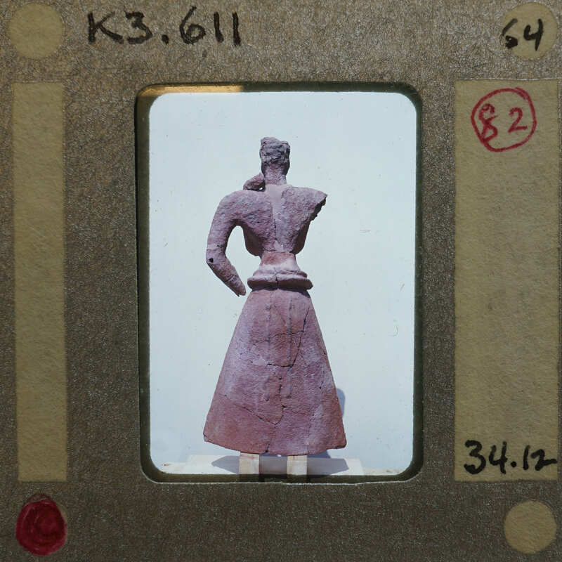 Detail of terracotta figurine K3.611 from back.