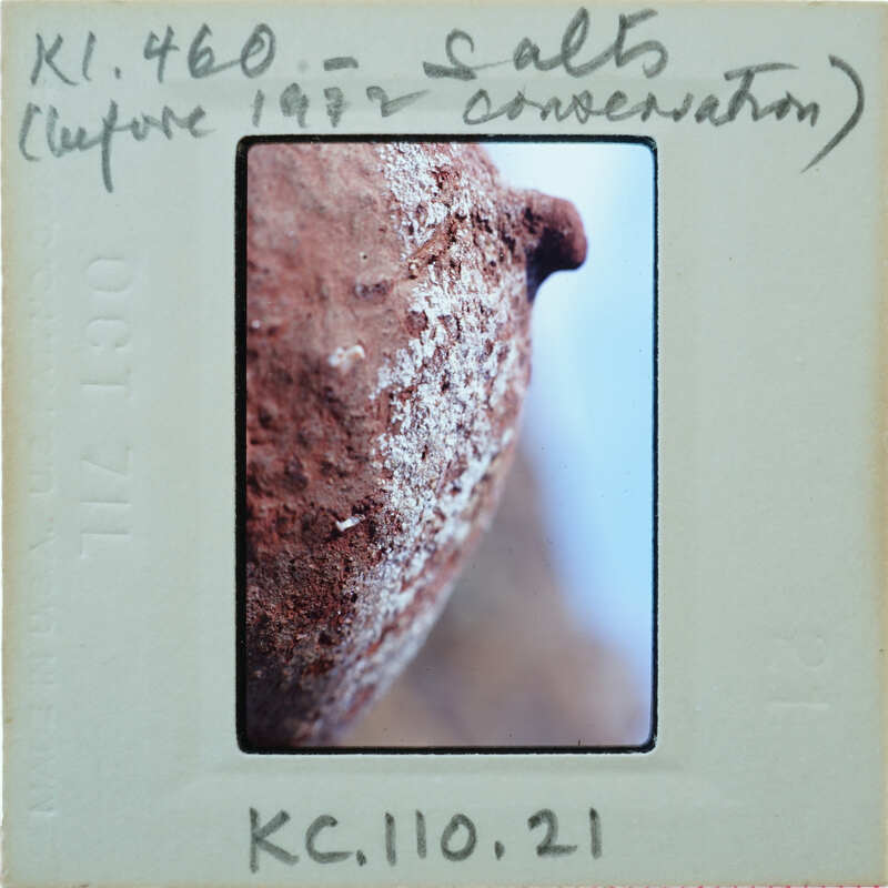 Detail of terracotta breast fragment from side K1.460.