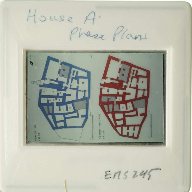 Two maps with different colored areas, possibly representing phase plans for a house.
