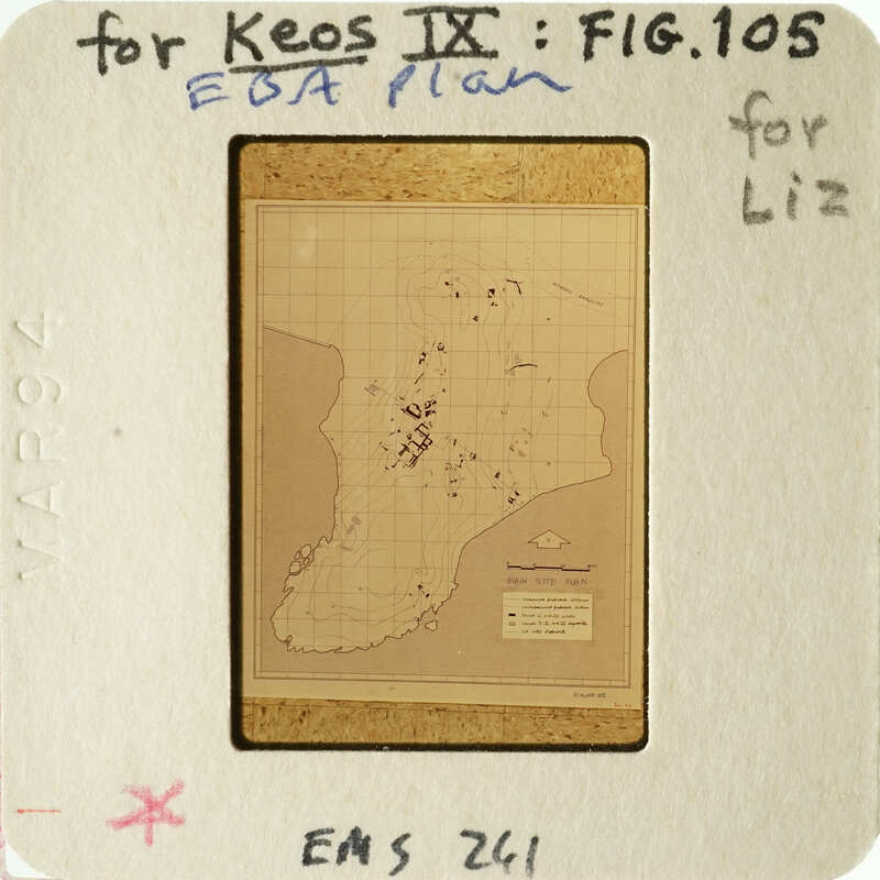 Map of an island with various locations marked, displayed on a vintage piece of paper with handwritten notes and labels.