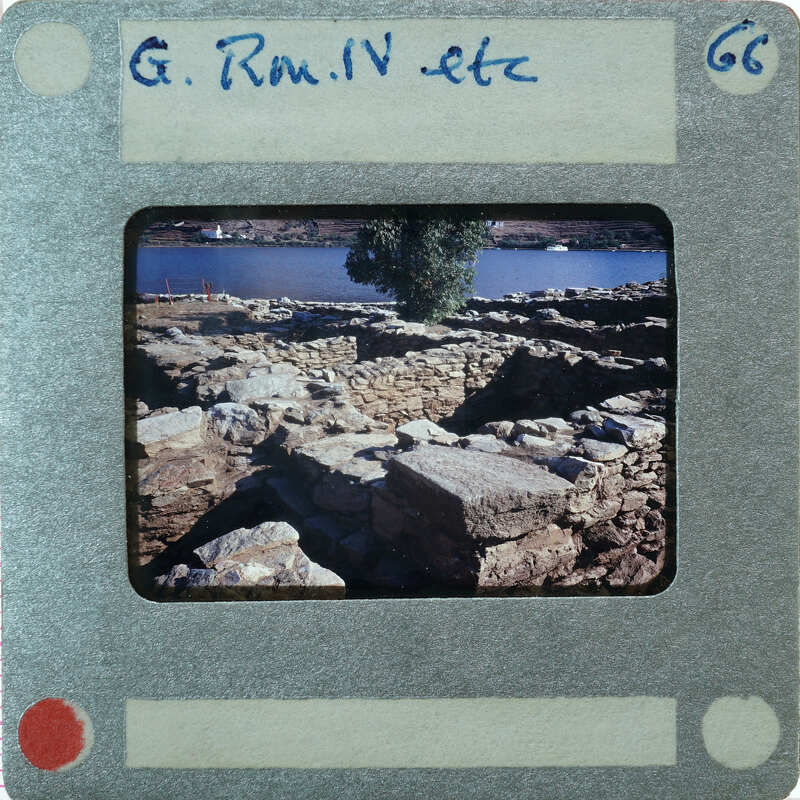 Picture of ancient ruins on a postcard.