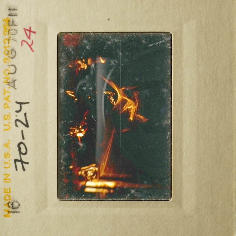 A vintage photo on a film strip.