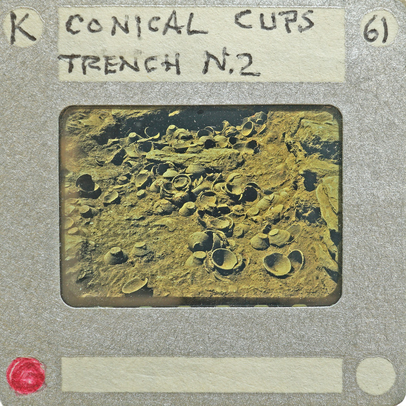 Picture of a collection of cups in situ.