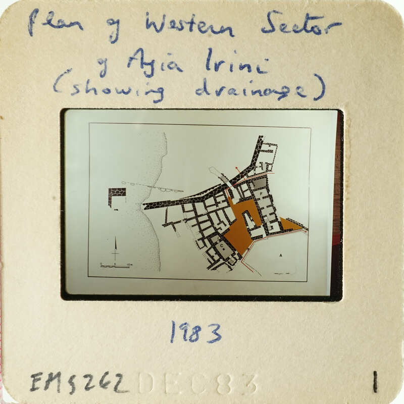 A map showing drainage plans for Western Sector and Ajai Briini, dated 1983.