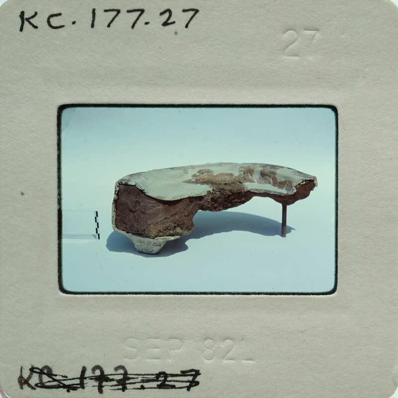 Fragment on display from side.