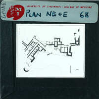 Photo of slide of drawing of walls on the site.