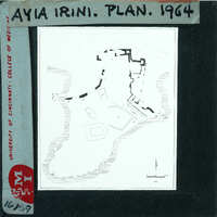 Photo of slide of drawing of walls on the site.