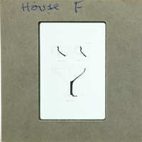 Inked pottery profile drawings of handles and a complete kylix.