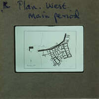 Inked plan of buildings on western side of Ayia Irini.