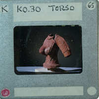 Terracotta statue torso from the 3/4 view K0.30