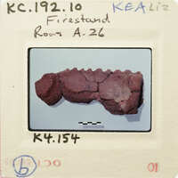 Repaired rim of vessel with crenulated top.