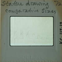 A vintage slide with hand-drawn images and annotations on it, likely from a presentation or lecture.