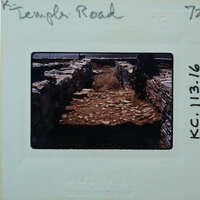 Parallel wall with surface between them.