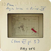 Old map with red markings, possibly related to military planning, displayed on a slide.