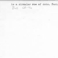 Index card with typed and handwritten information, sometimes including a sketch, of pottery from an excavation.